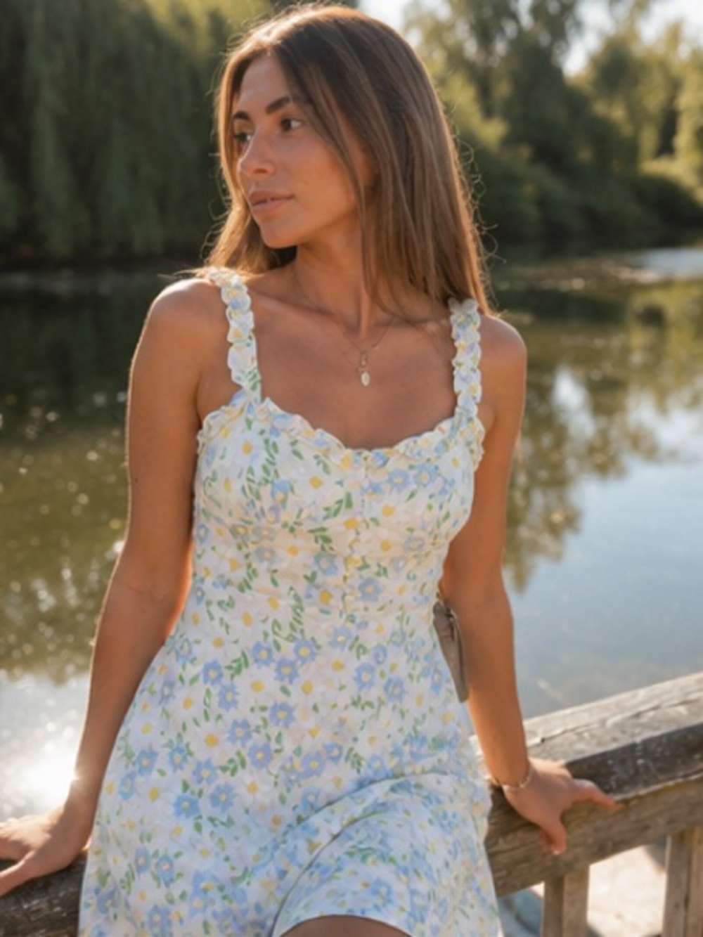 Zara floral satin dress bloggers fav - Picture 7 of 16